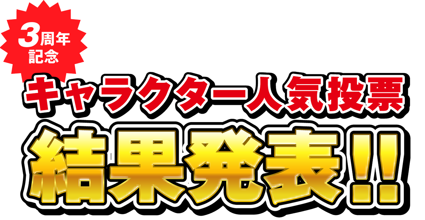 キャラクター人気投票結果発表
